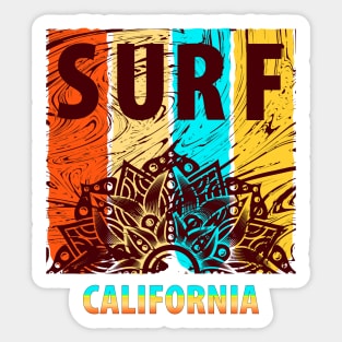 Surf California Sticker